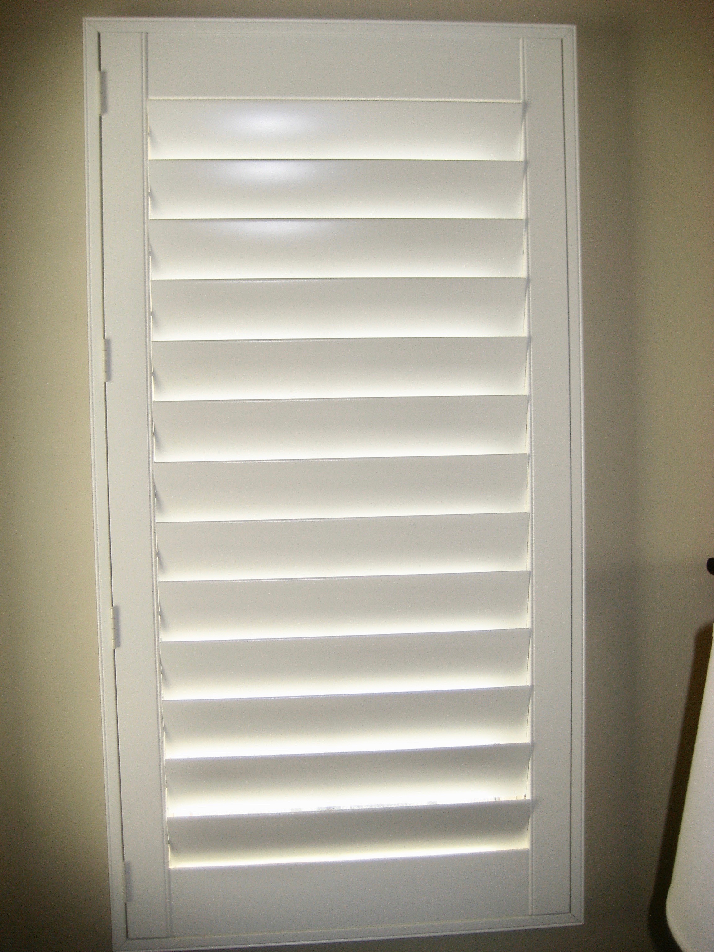 Single White Window Shutter