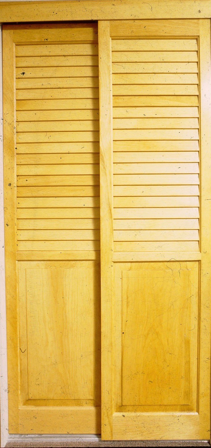 Yellow Wooden Window Blind